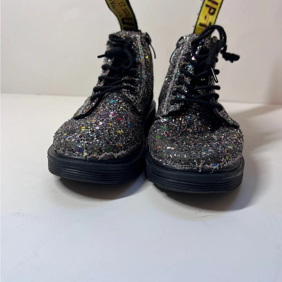 Kids Glitter Combat Boots multicolor in toddler size 31 - Picture 6 of 10